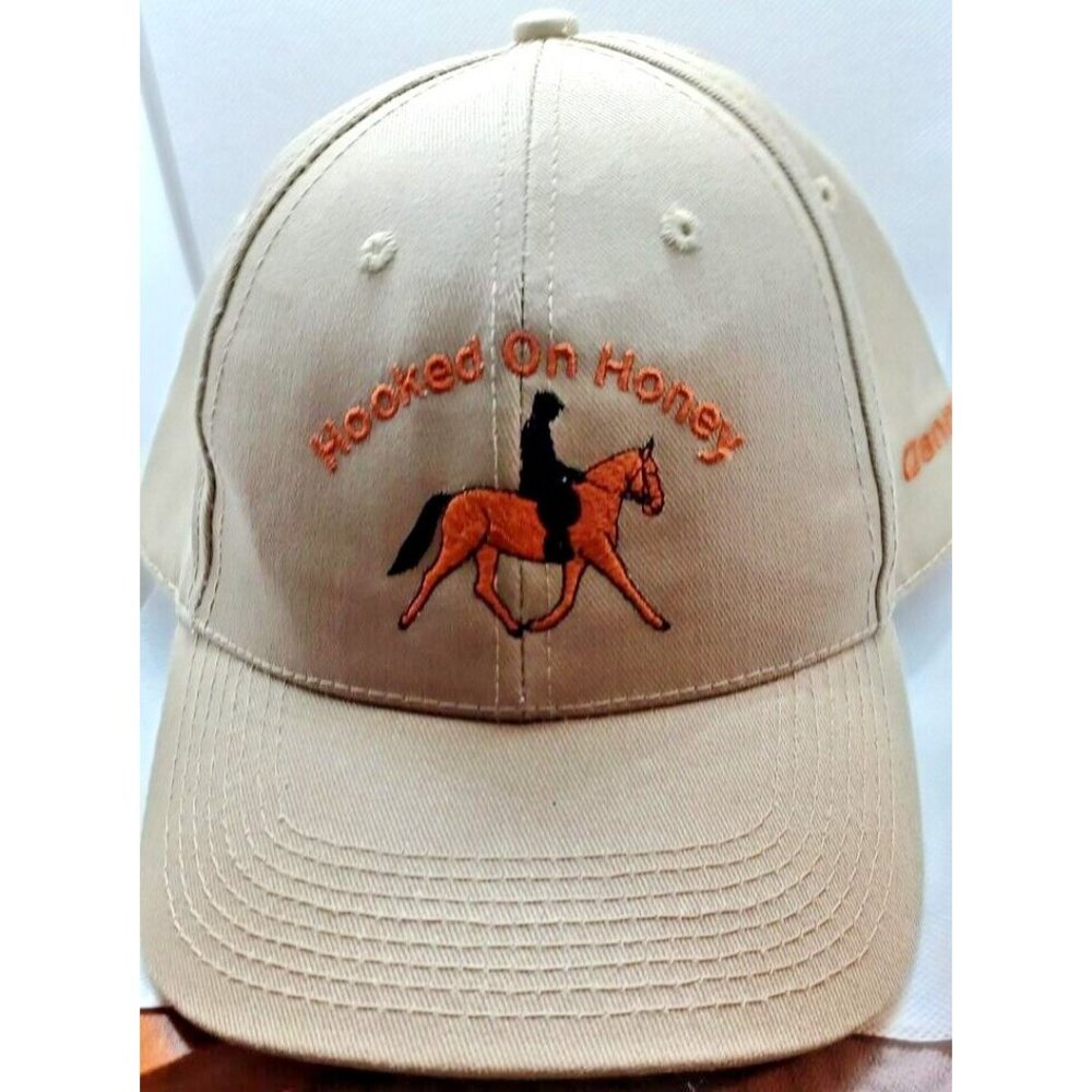 HTT HEAD TO TOE Cap Hooked on Honey Embroidered Horse Rider Snapback Tan